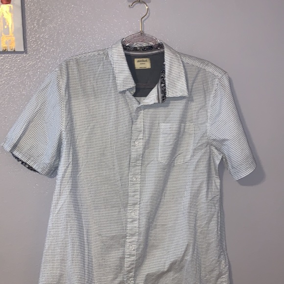 Method white patterned collared button Down shirt - Picture 2 of 7